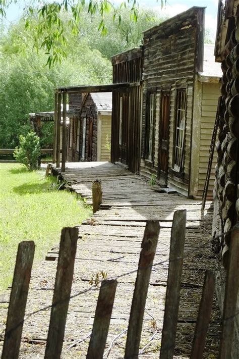 Traditional Buildings and Boardwalk in Virginia City Ghost Town Stock ...