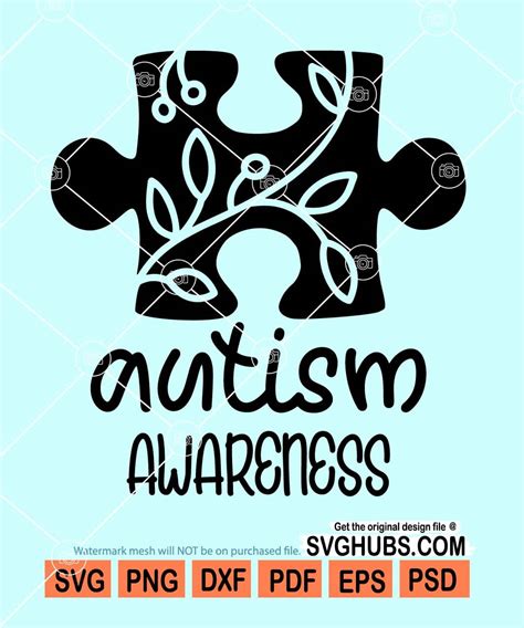 Autism awareness svg, Floral autism awareness puzzle svg, Autism awareness T-shirt svg ...