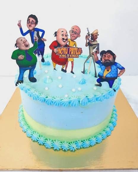 Motu Patlu Theme Cake - Kekmart