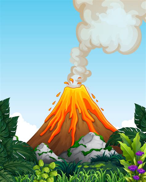 A dangerous volcano eruption 418581 Vector Art at Vecteezy