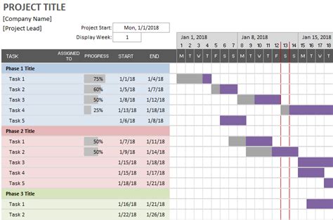 Download the Simple Gantt Chart from Vertex42.com | Gantt chart ...