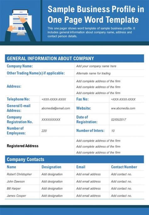 Top 10 Business Profile Templates with Samples and Examples