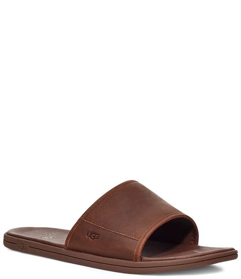 UGG Men's Seaside Leather Slides | Dillard's