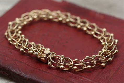 handmade 14K gold charm bracelet – Pippin Vintage Jewelry