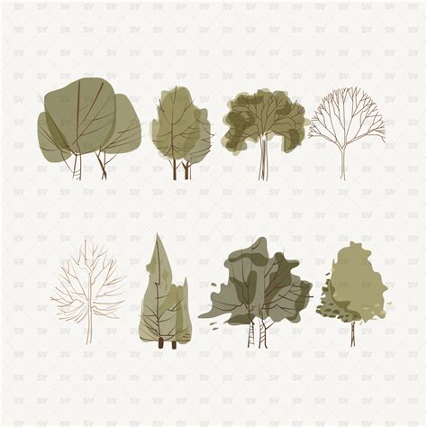 Vector Architectural Trees | Download AI PNG | Studio Alternativi