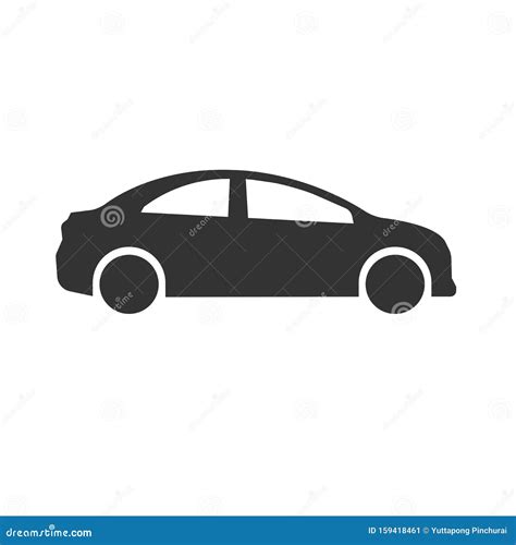 Car Icon Black on White Background.vector Illustration. Symbol Stock Vector - Illustration of ...