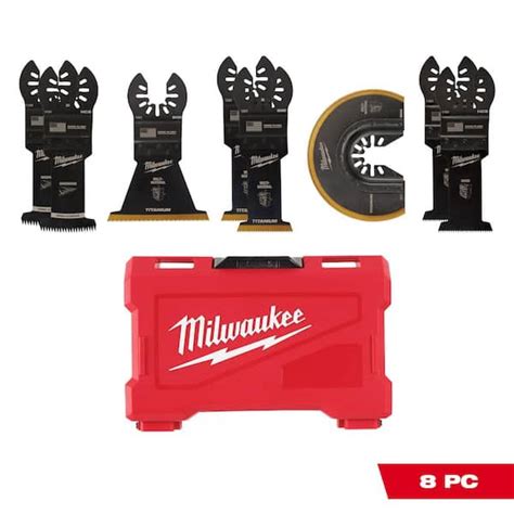 Milwaukee Oscillating Multi-Tool Blade Kit (8-Piece) 49-10-9212 The Home Depot | eduaspirant.com