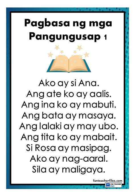 Pagbasa ng mga Pangungusap - Fun Teacher Files