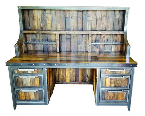 Reclaimed Wood Industrial Desk | Industrial Reclaimed Wood Desk – Industrial Evolution Furniture Co.