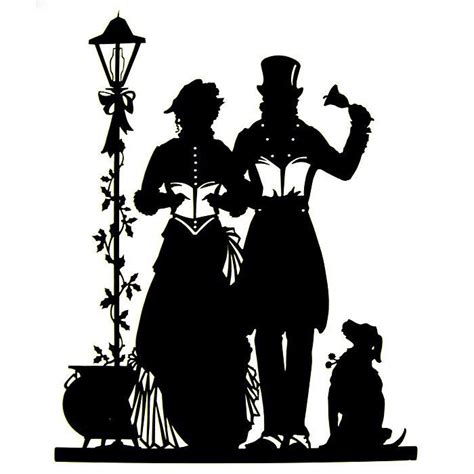 christmas carol singers silhouette | Silhouette clip art, Silhouette ...