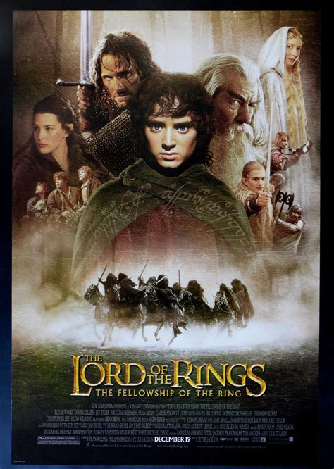 LORD OF THE RINGS FELLOWSHIP OF THE RING CineMasterpieces ORIGINAL MOVIE POSTER | eBay