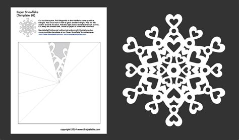 Paper Snowflake Templates | Free Printable Templates & Coloring Pages | FirstPalette.com | Paper ...