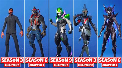 Evolution of Fortnite Tier 100 Battle Pass Skins! (Chapter 1 Season 1 - Chapter 2 Season 6 ...