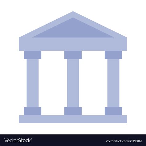 Classic blue bank Royalty Free Vector Image - VectorStock