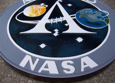 NASA - Apollo Program Insignia Seal - 14" Mahogany Plaque