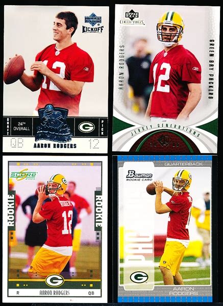 Lot Detail - 2005 Aaron Rodgers Rookie Year Cards- 4 Diff.