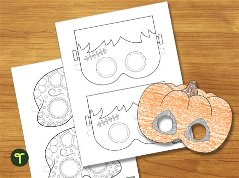 Free Printable Halloween Mask For Kids Multiple Colors | hit.skku.edu