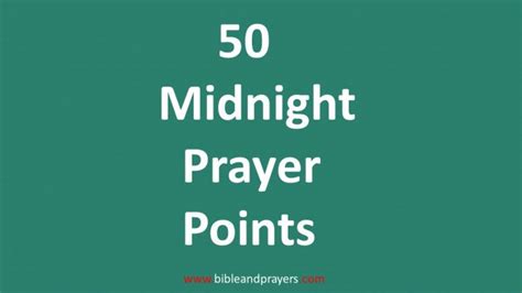 50 Midnight Prayer Points- Bibleandprayers.com