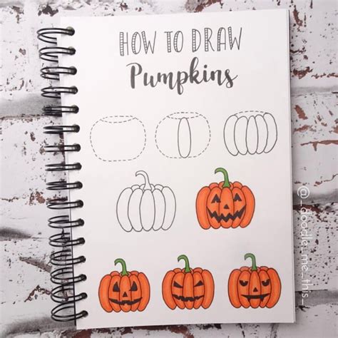 How to draw pumpkin step by step - The Smart Wander