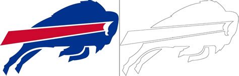 Buffalo Bills logo with a sample coloring page - Free coloring pages