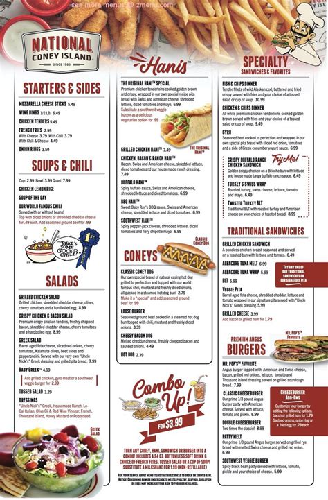 national coney island menu with prices - Books Blogosphere Gallery Of Photos