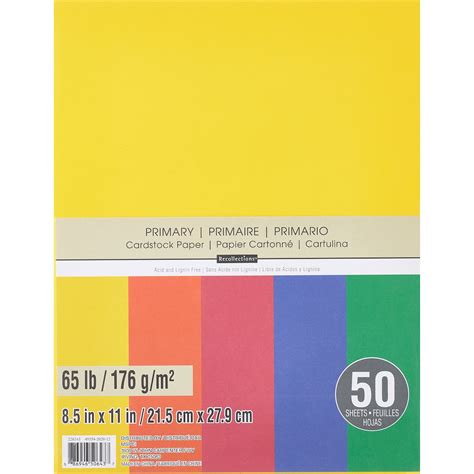 Primary 8.5" x 11" Cardstock Paper by Recollections®, 50 Sheets | Michaels