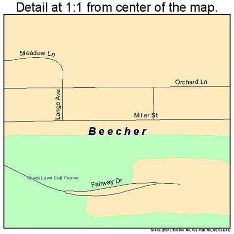 Beecher Illinois Street Map 1704585