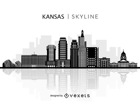 Silhouette Of Kansas Skyline - Vector Download