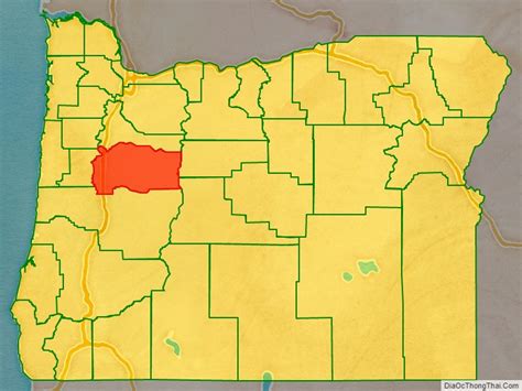 Map of Linn County, Oregon - Thong Thai Real