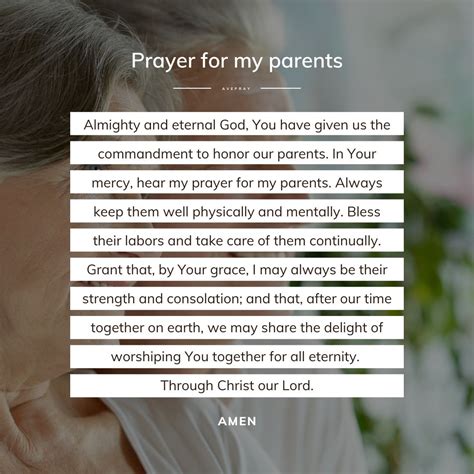 Prayer for my parents