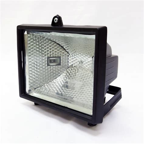 500W R7s IP 44 Halogen Flood Light Square (Black)