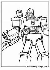 Megatron Transformer Coloring Pages sketch template