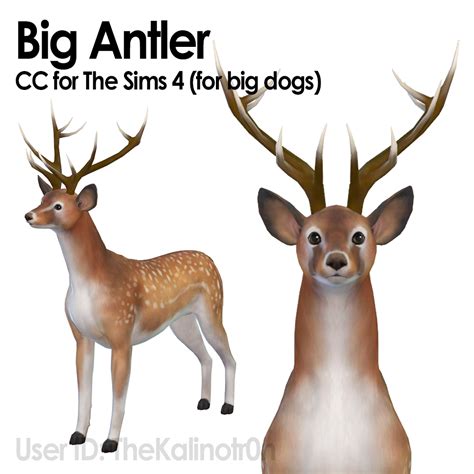 Deer Antlers _ Horns for pets the sims 4 - SIMS4 Clove share Asia Tổng ...