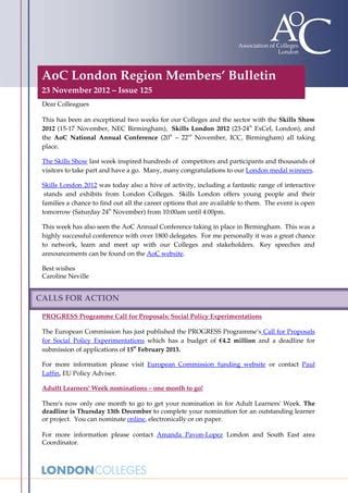 AoC London Member's Bulletin - Issue 125 | PDF