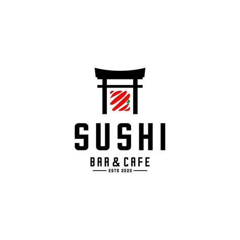 sushi logo design and traditional building 29271584 Vector Art at Vecteezy