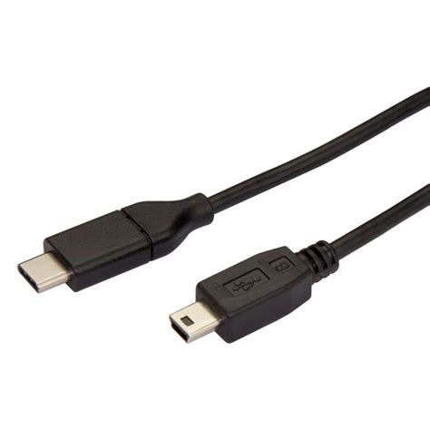 Startech USB C to Mini USB Cable M/M 2m USB 2.0 Black | Techinn