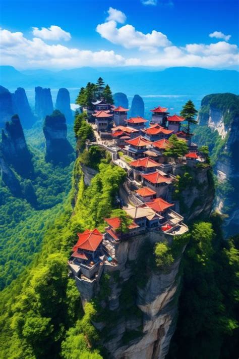 Houses on Lush Green Mountains