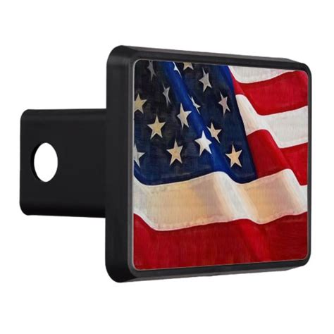 Waving Flag Patriot American USA Flag Tow Hitch Cover | Zazzle.com