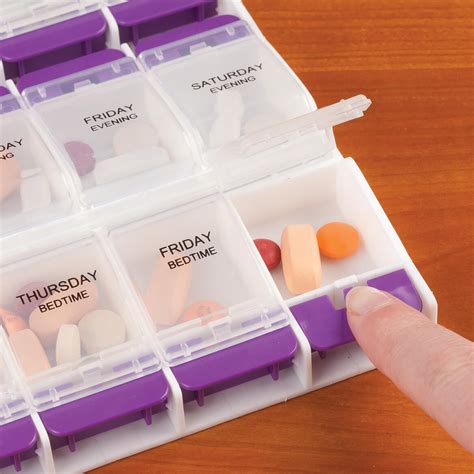 Oversized Easy Open Weekly Pill Organizer - Easy Comforts