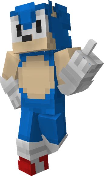 Classic Sonic The Hedgehog Minecraft Skin