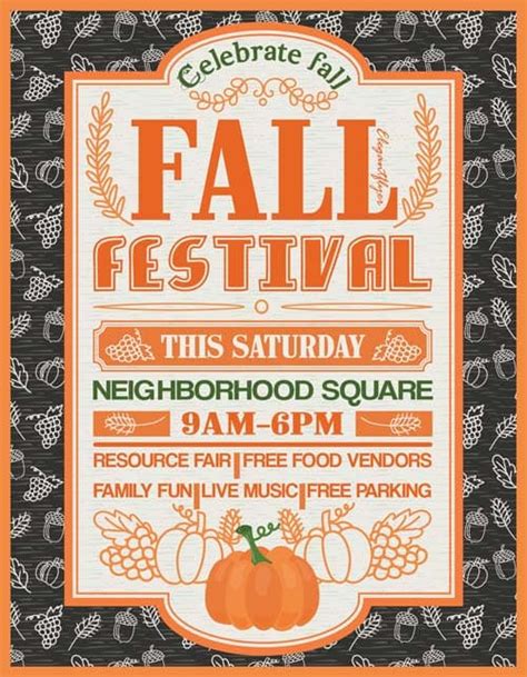 Fall Festival Free Party Flyer Template - Download Free Flyer