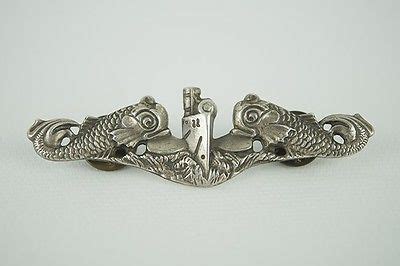 Vintage Sterling Silver U.s. Navy Submarine Warfare Insignia Dolphins Pin | What's it worth | Us ...