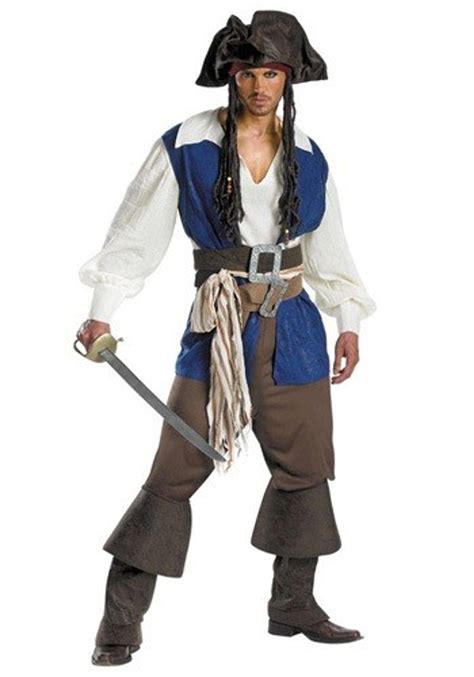 Pirates of the Caribbean Deluxe Captain Jack Sparrow Mens Costume