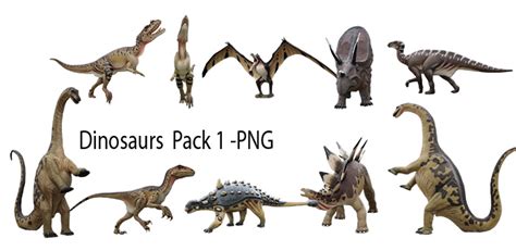 Dinosaurs Pack 01 - PNG by Susannehs on DeviantArt