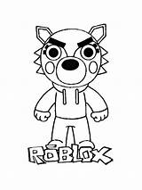 Piggy Roblox coloring Pages sketch template