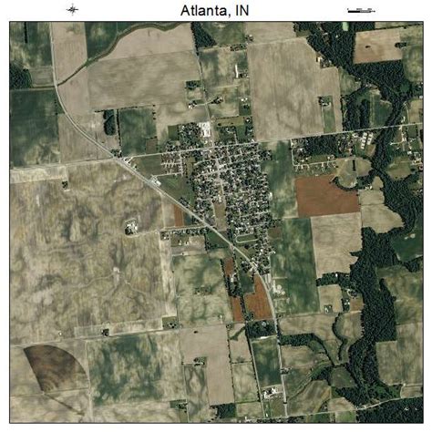 Aerial Photography Map of Atlanta, IN Indiana