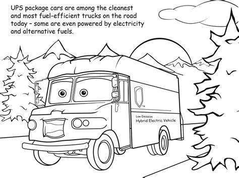 Ups Truck Coloring Page