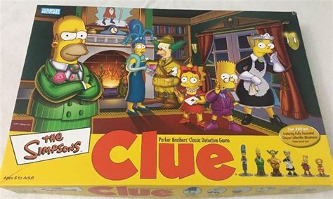 The Simpsons Clue 2nd Edition Board Game – Complete | Detective game, Classic detective, Clue games