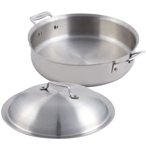 Bon Chef 60001 Cucina 4 Qt. Stainless Steel Saute Use Pan with Lid