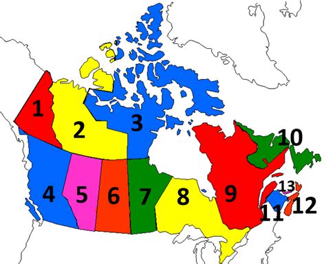 10 Provinces Of Canada Map Quiz - Map